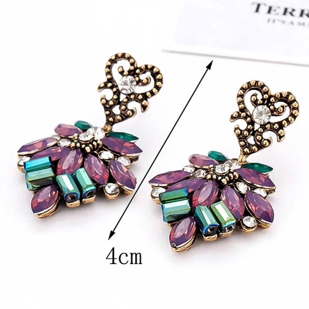 Any 2/$20! Vintage Look Lilac Flower Drop Stud Earrings - Picture 6 of 8